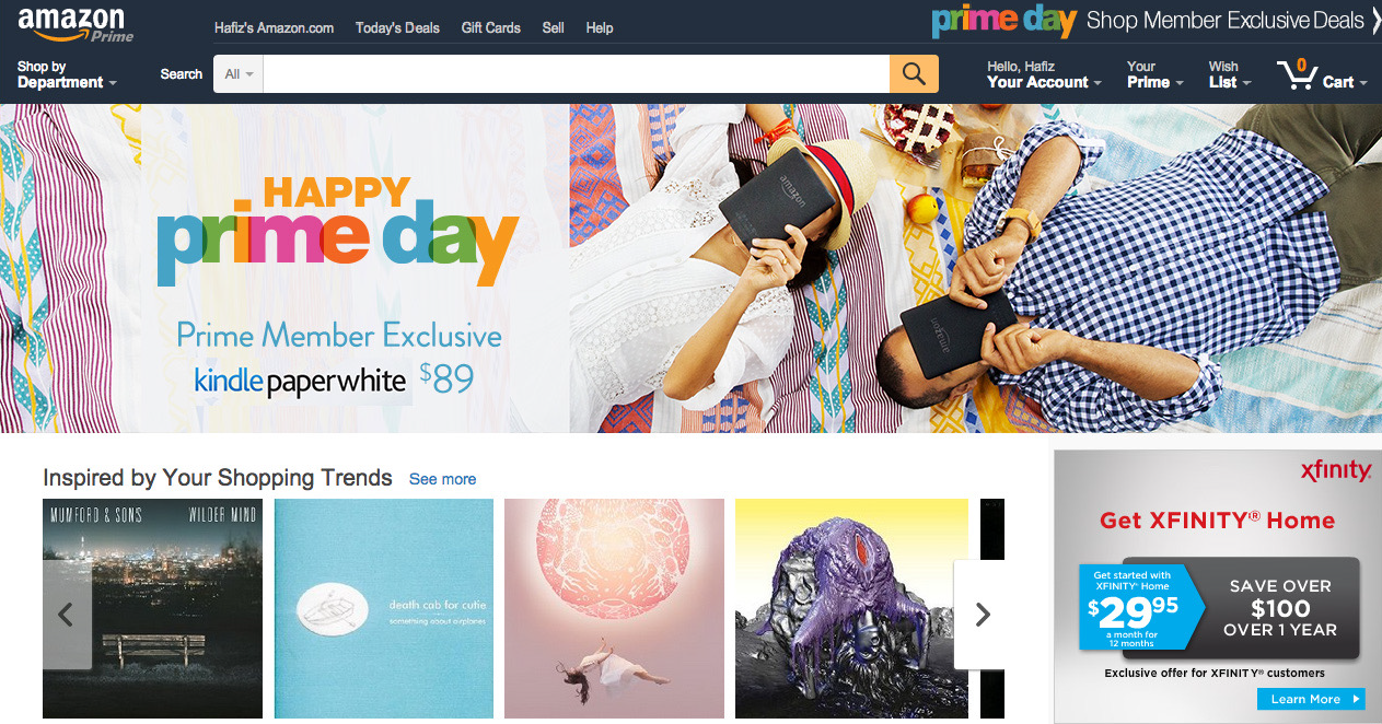 Prime Day Launch Campaign Gateway Banner