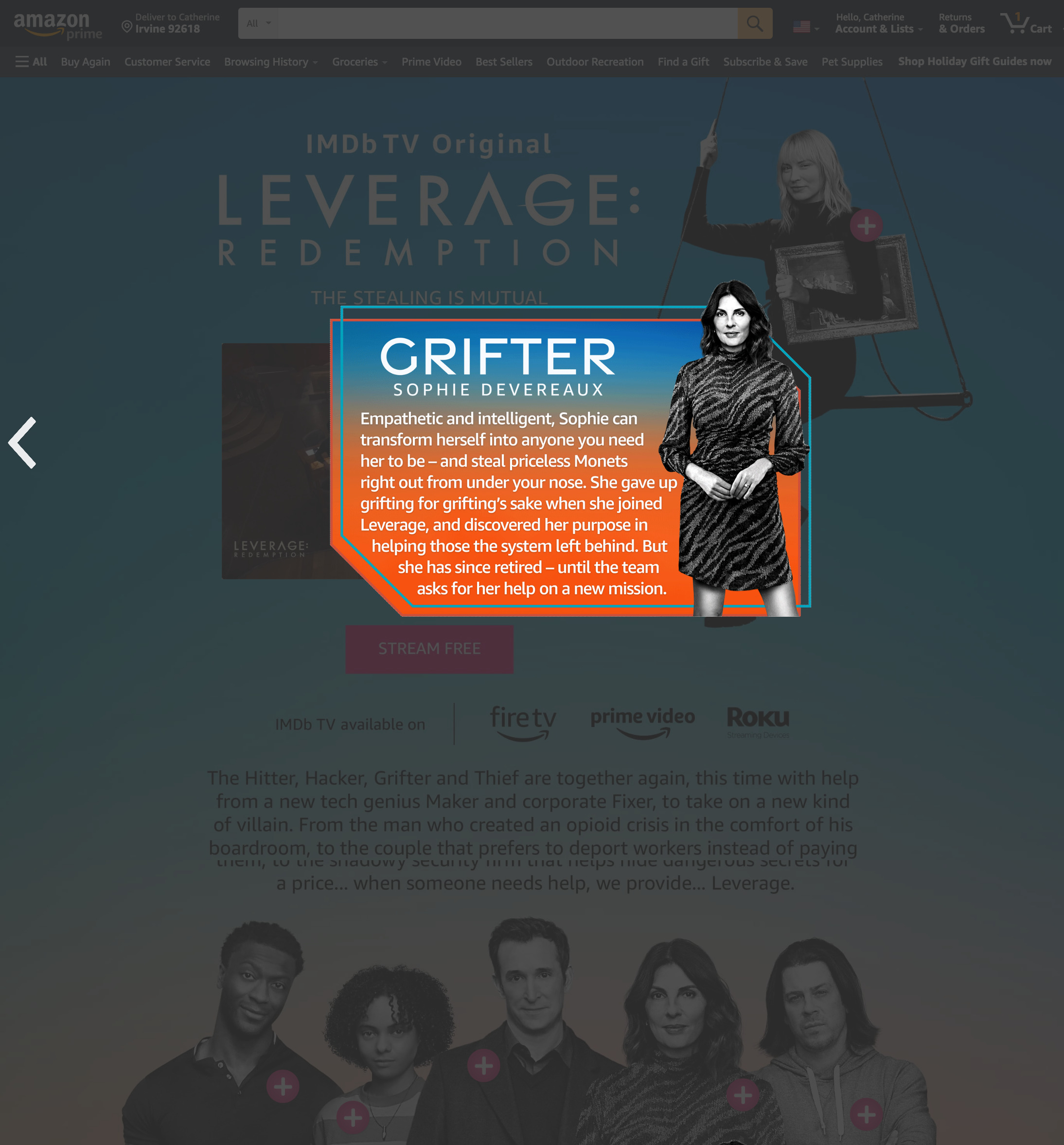 Leverage: Redemption Custom Landing Page Lightbox