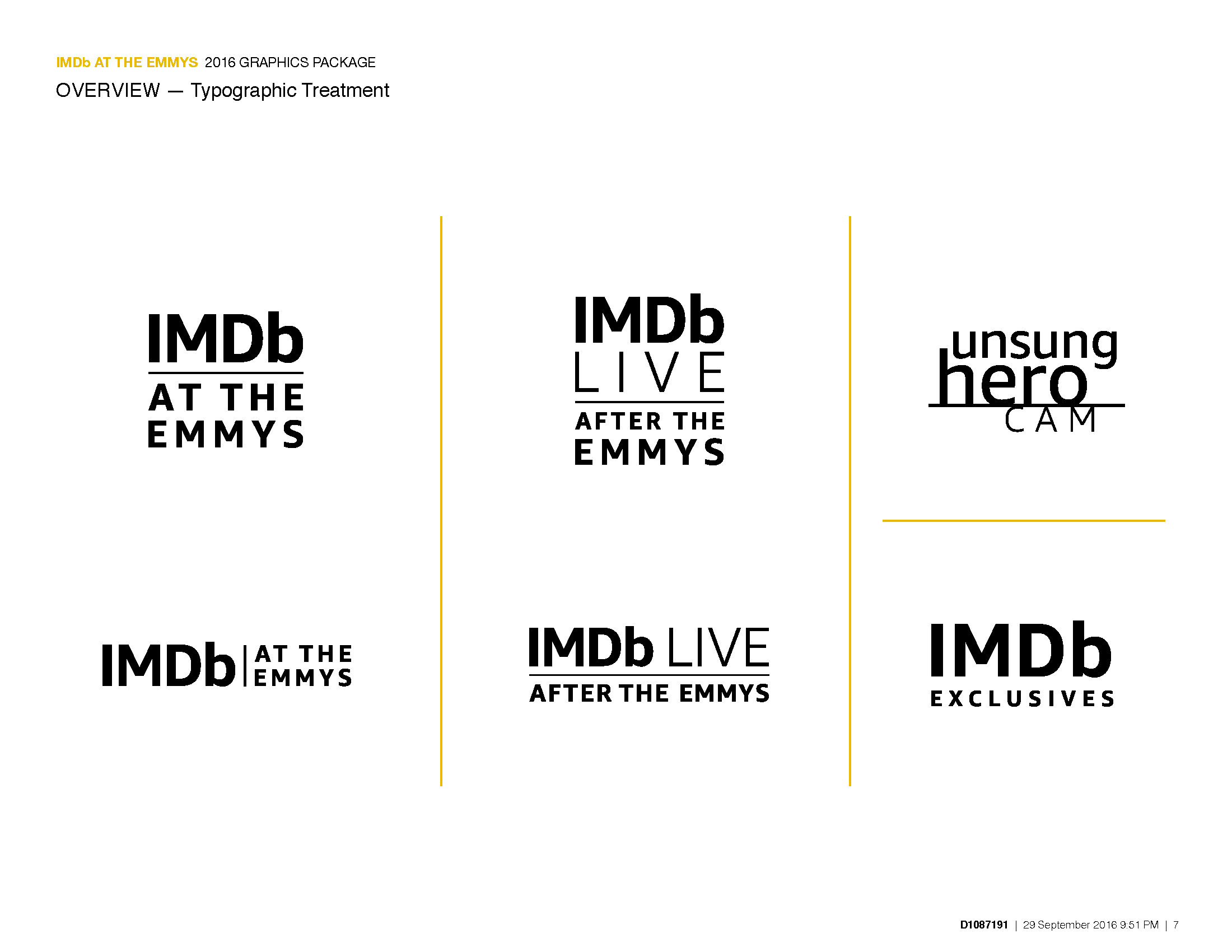 Emmys 2016 Graphic Package Typography