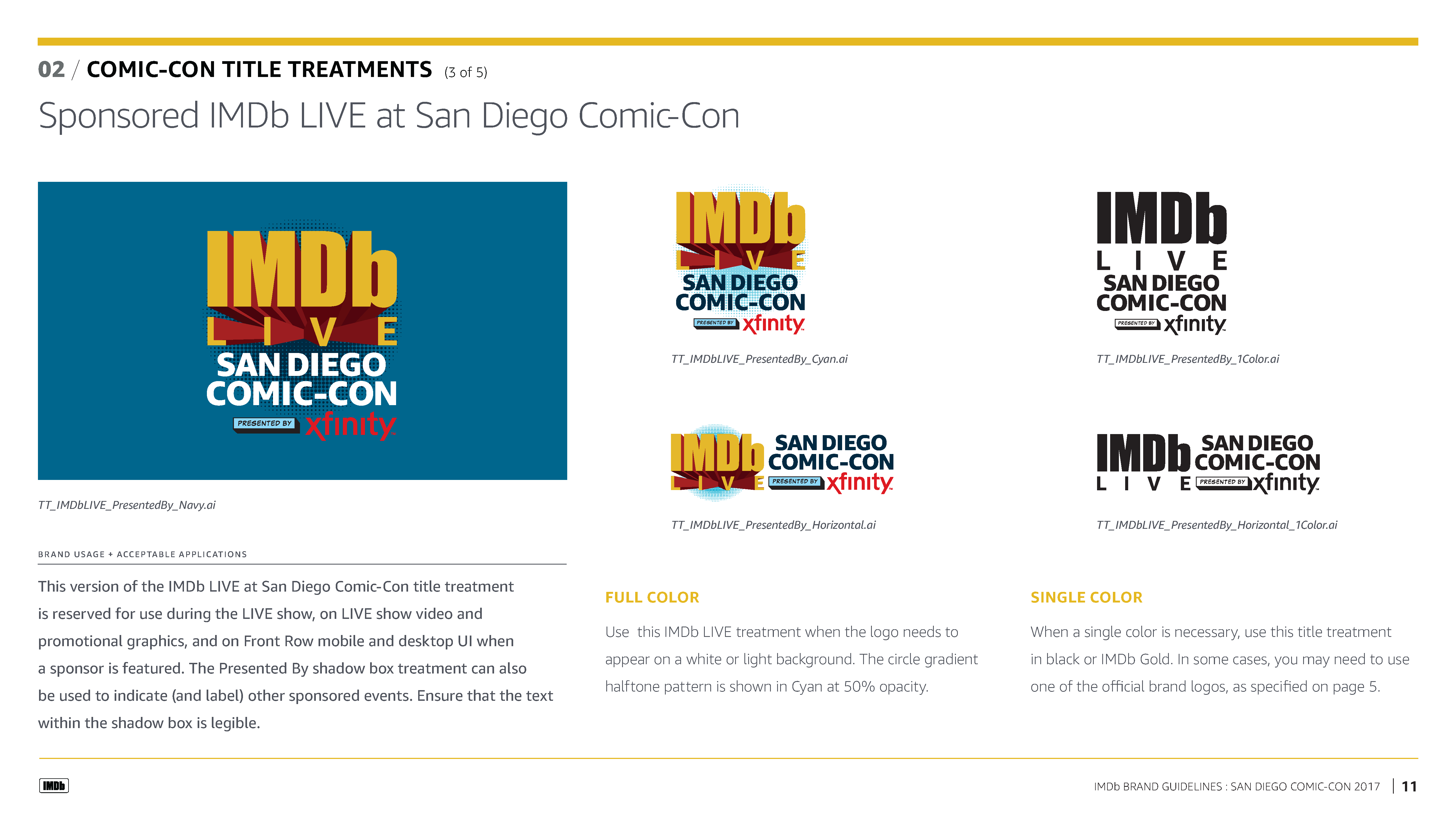 San Diego Comic-Con 2017 Brand Guidelines Page 11