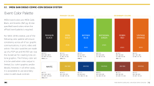 San Diego Comic-Con 2018 Color Palette