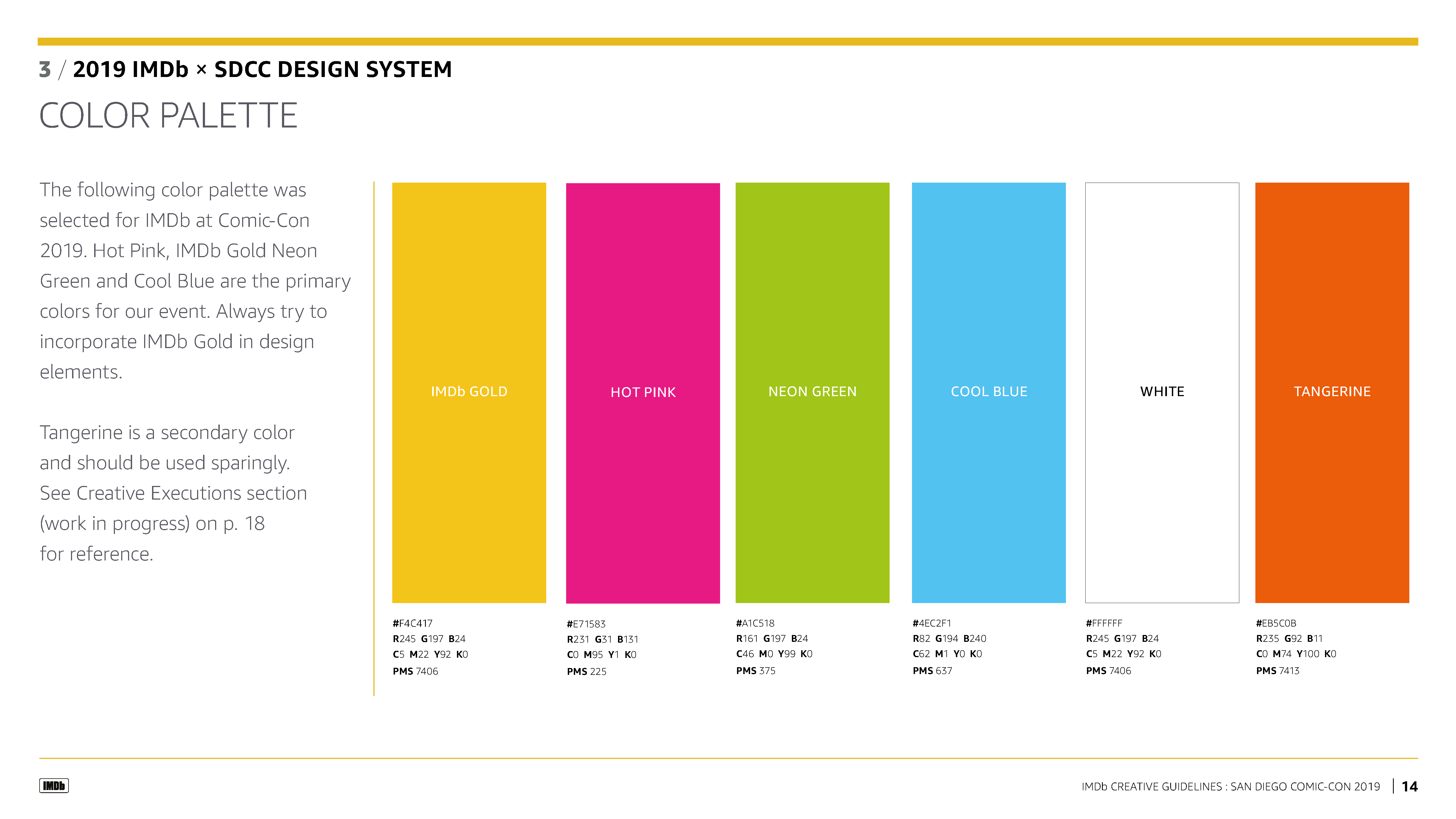 San Diego Comic-Con 2019 Color Palette